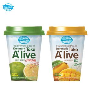 덴마크 테이크 얼라이브 250mlX12컵 자몽6+망고6/유산균/비타민주스/무배