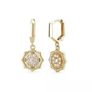 14k 모이사나이트 썬샤인 링귀걸이