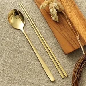 아리랑 티타늄 골드 수저세트 한식 스텐 숟가락 젓가락 저분