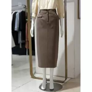 [에꼴드파리] 플랩장식 H 라인 롱 스커트 M06RB3YWSAM06Z (P003117905)