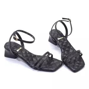 갤러리아 세라 여성 양가죽 스퀘어 스트랩 샌들 힐  TJS22001 컬러 2종 4CM