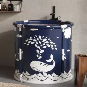 원터치 접이식 원형 욕조 4color 간편설치 개인욕조 이동식 반신욕조 간이욕조