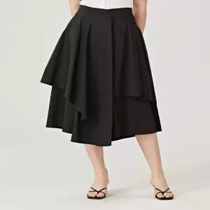 [보니스팍스]이중 모던 레이어드 롱 팬츠 스커트 (XO2WH006L0)