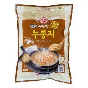 [보리보리/오뚜기]오뚜기 옛날 구수한 끓여먹는 누룽지 (국산) 3kg 1개