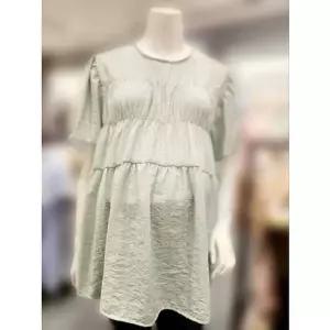 [마더피아](강남점)와코루 마더피아 / 임신전후  임부 반소매셔링 블라우스/ RTO8008L