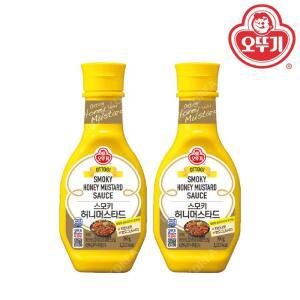 오뚜기 스모키 허니 머스타드 소스 260g 2개 샐러드 디빙용