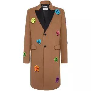 필립플레인 멀티 패치 싱글 브레스티드 코트 SADCMRA0529PTE076N TP427784486