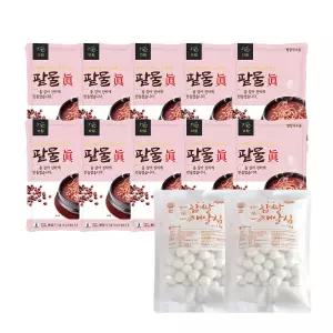 다림죽 새알 팥죽 10인분 세트 팥물 진 500g x10팩 + 찹쌀새알심 2kg