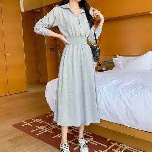 [미나그램] 텔로이 반집업 맨투맨원피스