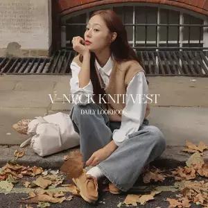핫핑 [레이어드템] 쿠다스 브이넥 니트조끼