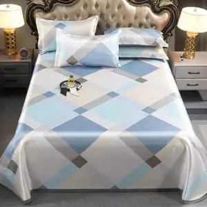 홀겹실크침대시트 베개커버세트 3pcs 쿨링냉감이불 패드