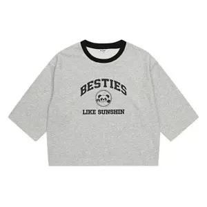 [셀러허브 1]에꼴리에 세이브존07 7부 립배색 셋업 티셔츠  24C0785