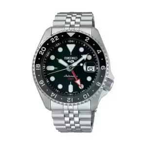 세이코 남성 남자 블랙 실버 오토매틱 메탈시계 SSK001K1