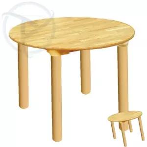 H63-1 둥근책상 무늬 높이530mm 원목사이드테이블 높은테이블