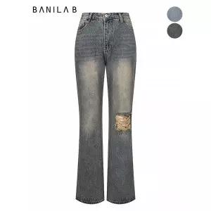 [하프클럽/바닐라비]디스트로이드 세미부츠컷 청바지