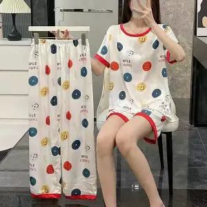 귀요미파자마 3종세트 원피스 바지 반팔 잠옷