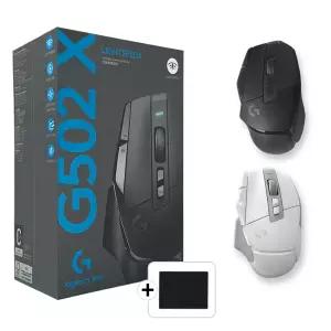 로지텍 G502X LIGHTSPEED 무선 게이밍 마우스 저소음 맥북 노트북 호환 병행+패드