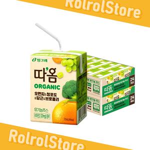 따옴 오가닉 주스 오렌지 & 청포도 & 당근 & 브로콜리 주스 120ml(48팩) 유기농주스