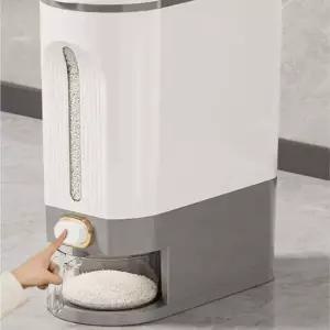 원터치 계량 쌀통 5kg 밀폐용기 쌀 보관통 잡곡 곡물 보관함 항