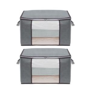 코멧 홈 패브릭 이불 케이스 60L 그레이 2개입