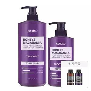 쿤달 네이처 트리트먼트 화이트머스크 1058ml, 1개+500ml, 1개+증정(샴푸 일랑일랑 100ml, 1개+트리트먼트 일랑일랑 100ml, 1개)