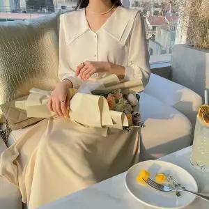 플린 세일러카라 쉬폰 블라우스 bs6756