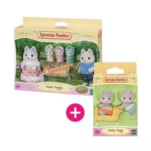 [실바니안패밀리]5636-허스키 가족 + 5638 허스키 쌍둥이