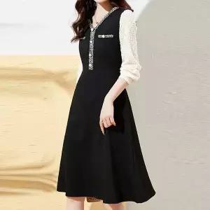 [하프클럽/카라]KARRA 트위드라인소피아원피스_A5S0597