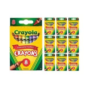 크레욜라 일반 크레용 8색 x 10세트 미술 드로잉 그림그리기 외출용품 장난감 놀이 세트