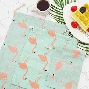 린넨 파우치 홍학 세트 캐리어 여행용 파우치 정리백-WECB332