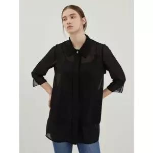 [갤러리아] 올리비아로렌 메탈 버튼 홑겹 쉬폰 자켓 VOCFU4M5126