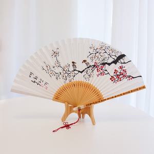 (친필)남정 동양화 특오죽선 대나무 접부채/매화