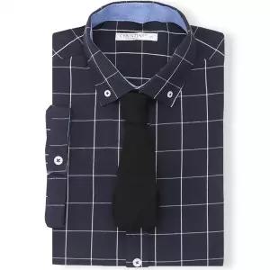 [하프클럽/]크리스챤 윈도우체크 반팔 와이셔츠 CKST7120