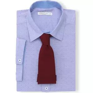 [하프클럽/]크리스챤 컬러도트 Sky 반팔 와이셔츠 CKST7320