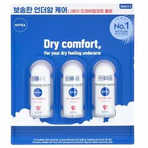 니베아 드라이 콤포트 데오드란트 롤온 50ml 3입