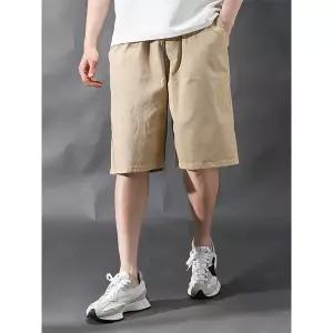 [하프클럽/]버뮤다 면 와이드 스판 5부 밴딩 반바지 JBCP2715