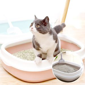 감자농장 고양이 평판형 화장실 대형 모래삽포함 모래튐방지 분리세척가능