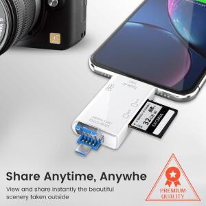 6in 1 OTG 타입 C 카드 리더 USB 2.0 U-디스크 TF 마이크로 SD 스마트 메모리 플래시 드라이브 어댑터 (휴