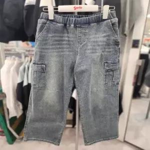 소이주니어 세이브존01 봄 아동 카고스트레이트 밴딩빈티지 청바지 24f1206