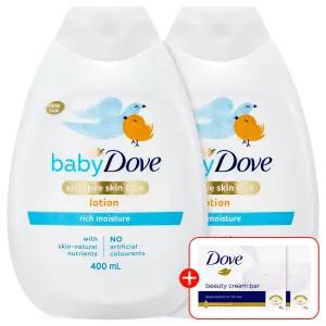 도브 유아 보습 크림 어린이 키즈 바디로션 2종 400ml 2개+비누 2개