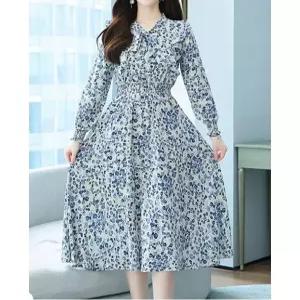 플라워 셔링밴딩 플레어 원피스(G5SOP026P)