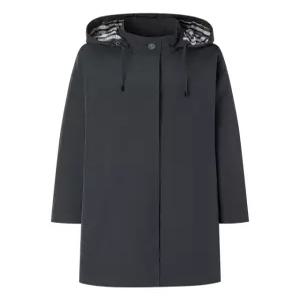 닥스 여성 24FW [반값세일][스테디셀러] 네이비 체크 배색 탈착 후드 하프 점퍼 WKJU4D805N3