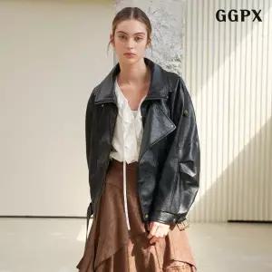 [롯데백화점]지지피엑스 오버핏 크랙 레더 라이더 자켓 (GPCJK005D)