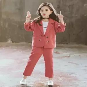 팜므 키즈 주니어 가을 더블버튼여아정장 세트