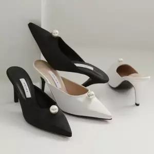 국내제작 새틴 진주장식 포인트 스틸레토 슬리퍼구두Y-WFCFF72