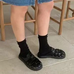 캐주얼 데일리 여성 라운드 스트랩 글레디 뮬 슬리퍼 5FWY (WFK3BPC)