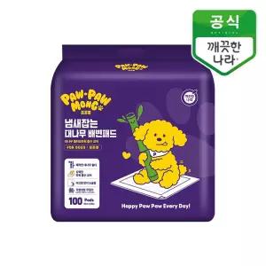 [깨끗한나라]포포몽 냄새잡는 대나무 배변패드 표준형 100매 1개