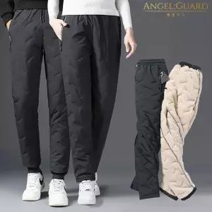 겨울 방한 패딩바지 조거팬츠 융털 트레이닝 남성 일자핏 남자 밴딩 누빔 양털 방수