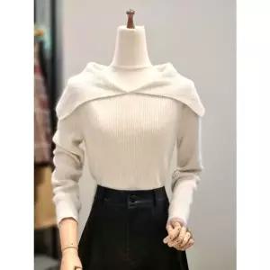 [NS홈쇼핑]ab.f.z 숄 빅카라 폭스 오프숄더 니트 ACZ4QW37K[35495903]