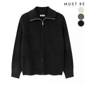 [머스트비] 여성 터틀넥 투웨이 집업 가디건